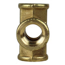 1/4" Female NPTF Forged Cross Solid Brass Multi Directional Pipe Fitting 102C
