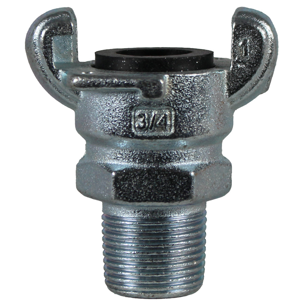 ChillWaves 3/8" NPT Male Air Hose Couplings - 2 Lug Chicago Style, 4-Pack With Safety Locks