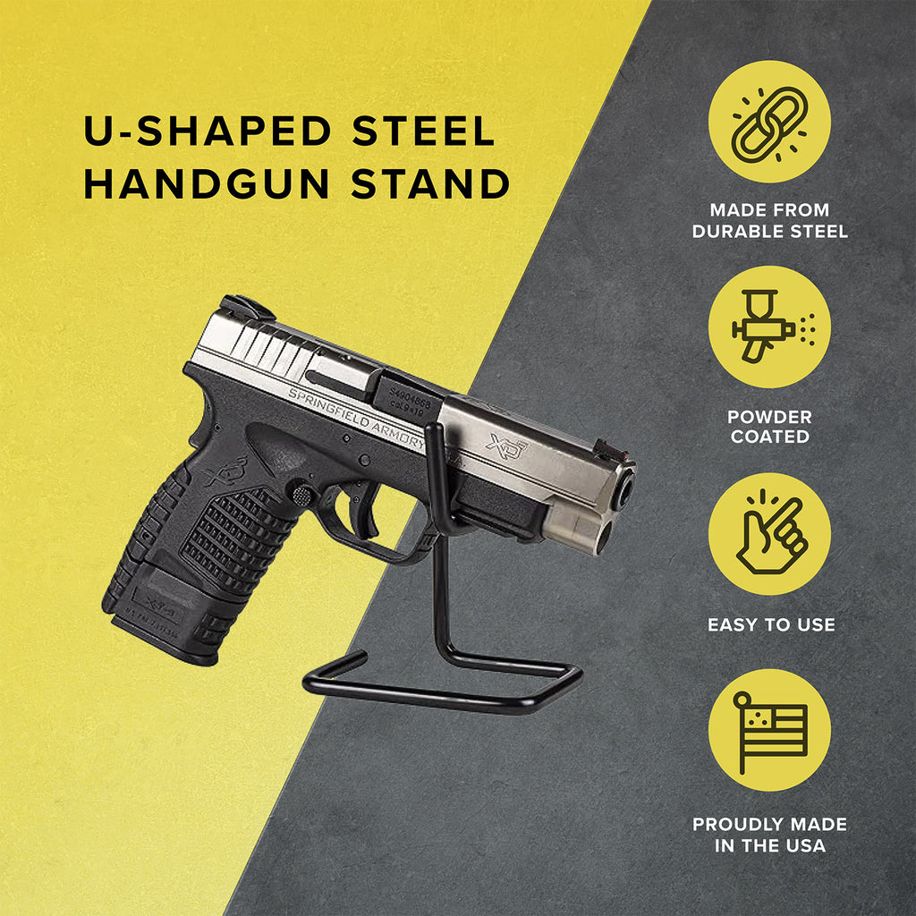 Universal Semi Auto & Revolver Hand Gun Stand Pistol Display