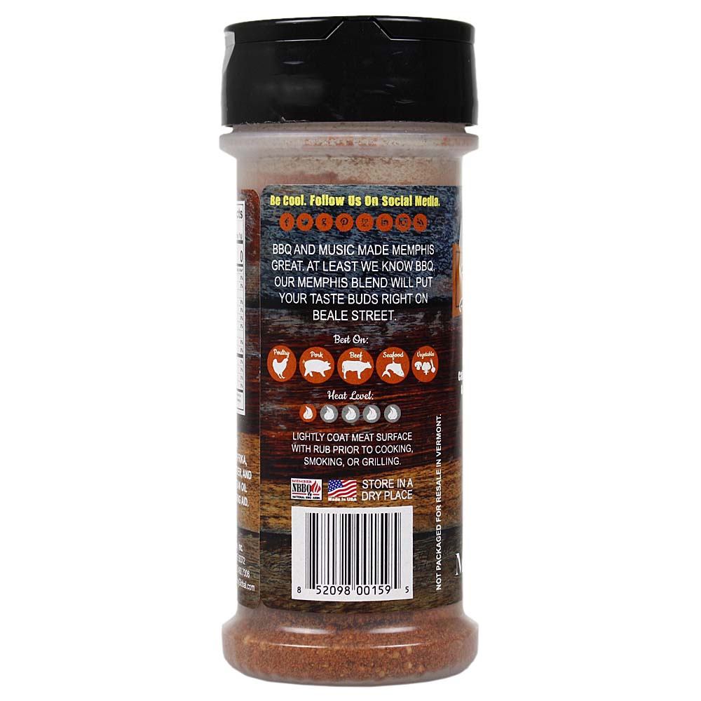 Fat Boy Natural BBQ Natural Gluten Free Southern Memphis Rub 4 oz