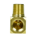 1/4" Short Male NPTF x Female NPTF Barstock Street Elbow Solid Brass Fitting 116SC-97