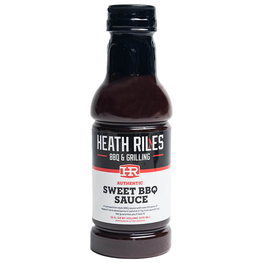 Heath Riles Sweet BBQ Sauce 16 Oz Bottle Competition Sauce No MSG 3598 –  Robidoux Inc