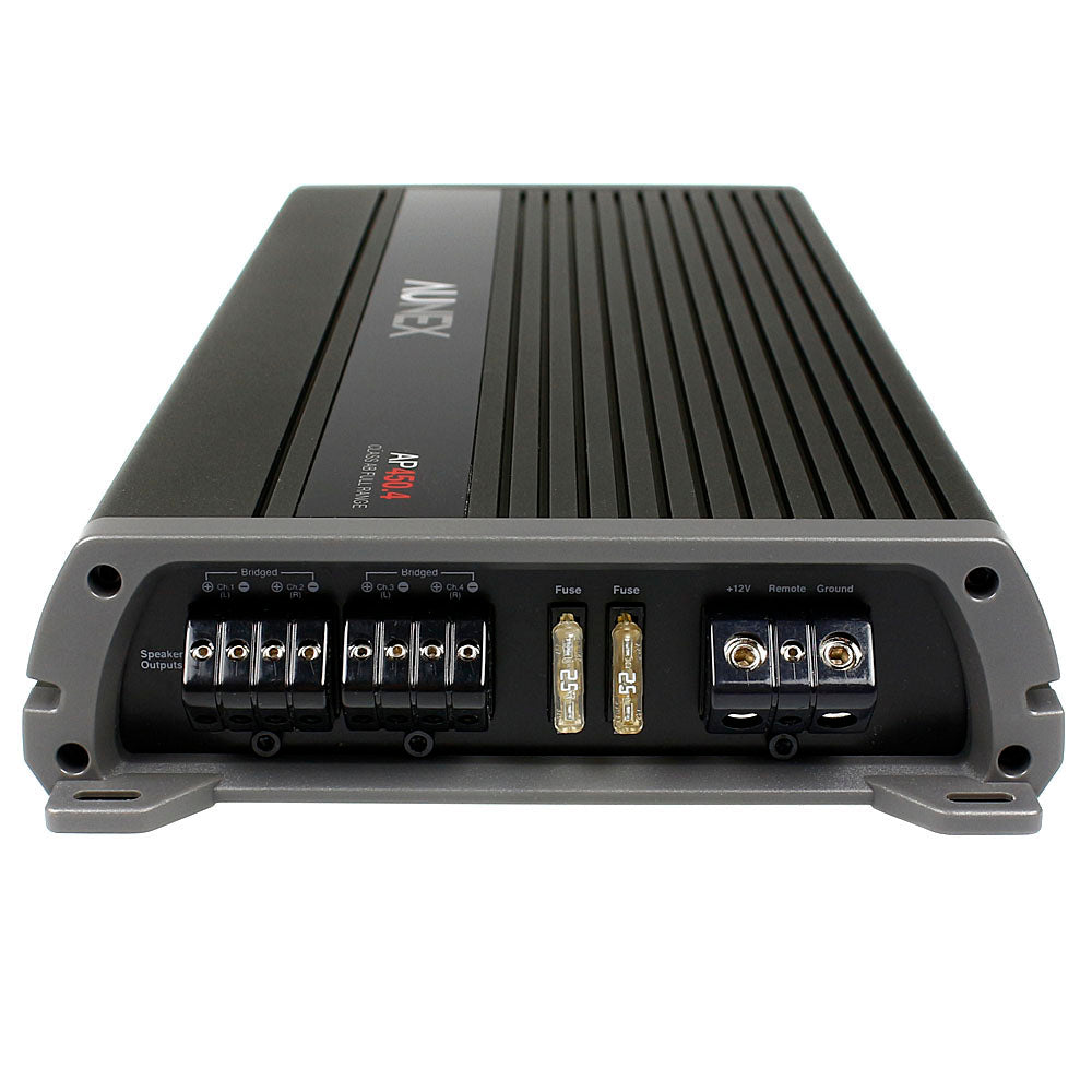 4 Channel Amplifier Class AB Amp 115W x 4 @ 2 Ohm AP Series Aunex