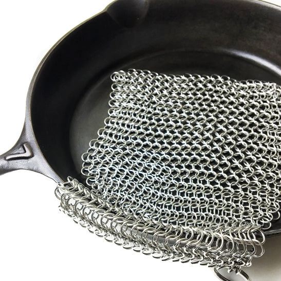 Chainmail Cast Iron Cleaner Premium 316 Stainless Steel Chainmail