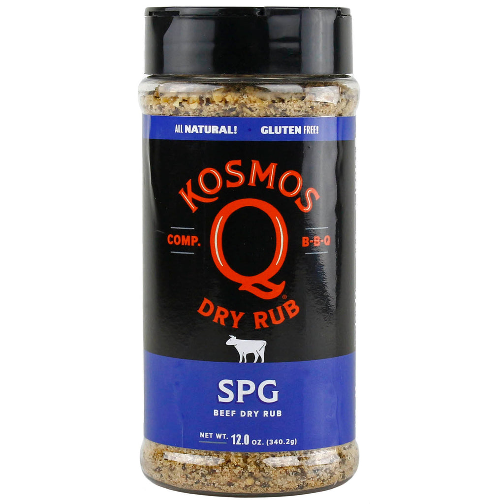Kosmos Q SPG Salt Pepper Garlic Competition BBQ Meat Dry Rub 12oz