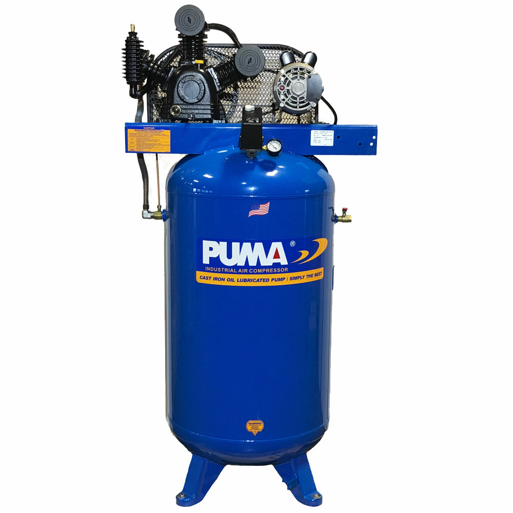5 HP 17 CFM @ 90 PSI 80 Gallon Air Compressor 2 Stage Puma TK-5080VM Robidoux Inc. 5 HP 17 CFM @ 90 PSI 80 Gallon Air Compressor 2 Stage Puma TK-5080VM Robidoux Inc.