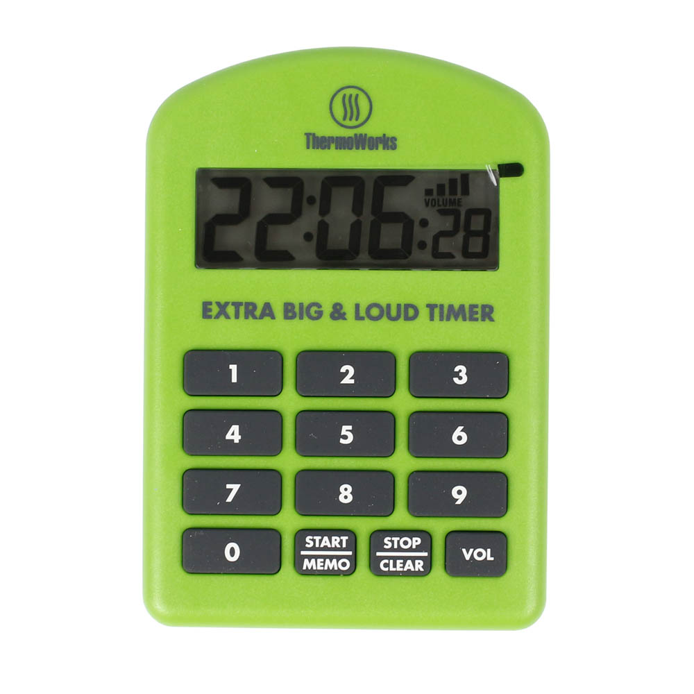 ThermoWorks Extra Big & Loud Timer Adjustable Volume Splash Proof W/ S
