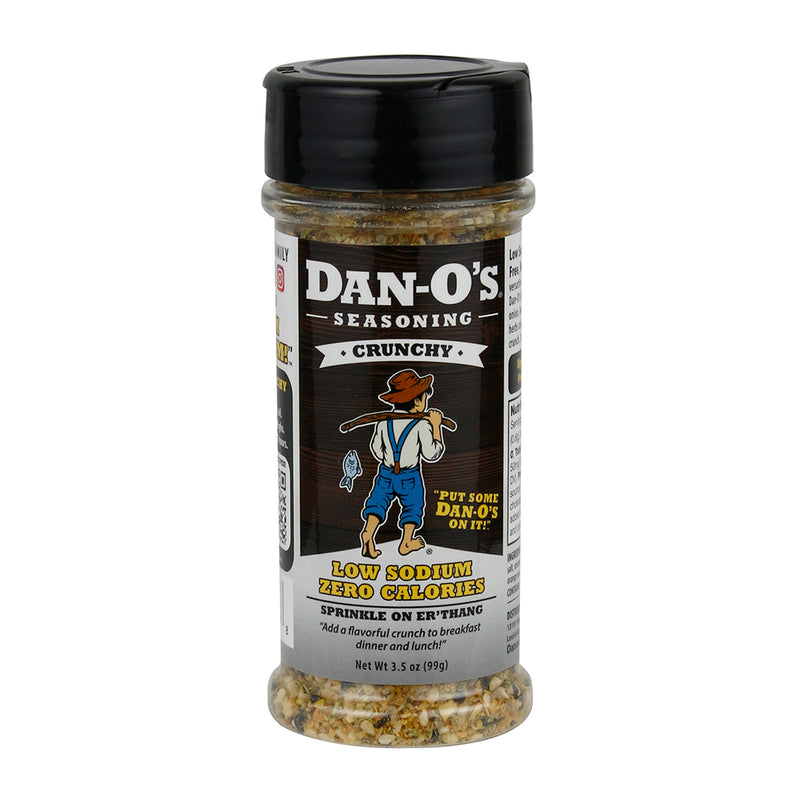 Dan-O's Crunchy Original Low Sodium Seasoning 3.5 Oz Bottle Gluten Free No MSG