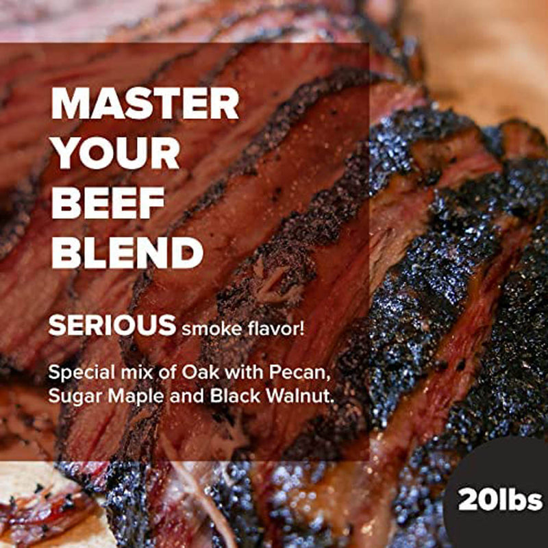 BBQr's Delight Master Your Beef Cooking Pellets 20lb Pecan Maple Black Walnut