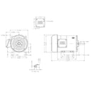 5 HP 3 Phase Electric Motor 3500 RPM 182/4T Frame 230/460V TEFC WEG
