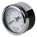 1/8" NPT Air Pressure Gauge 0-100 PSI Back Mount 1.5" Face Black Steel Case