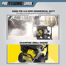 Champion Pro 4200 PSI 4.0GPM Commercial Duty Portable Gas Pressure Washer 100790