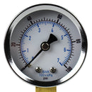 2" Face 1/4" NPT 0 - 100 PSI Pressure Gauge Lower Side Mount