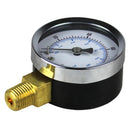 2" Face 1/4" NPT 0 - 100 PSI Pressure Gauge Lower Side Mount