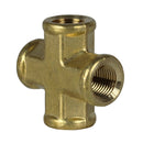 1/8" FNPT Brass Forged Equal Cross Pipe Thread Fitting 4 Way 102A
