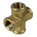 1/8" FNPT Brass Forged Equal Cross Pipe Thread Fitting 4 Way 102A