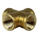 3/8" FNPT Brass Forged Equal Cross Pipe Thread Fitting 4 Way 102E