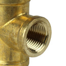 3/8" FNPT Brass Forged Equal Cross Pipe Thread Fitting 4 Way 102E