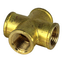 1/2" FNPT Brass Forged Equal Cross Pipe Thread Fitting 4 Way 102F