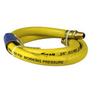 Goodyear Rubber Hose Whip 3' ft. x 3/8" in. 250 PSI Air Compressor Lead 10323