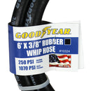 6' x 3/8" Rubber Air Hose Whip 250 PSI 1/4" NPT Goodyear  10324