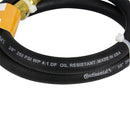 Continental Rubber Air Hose 6 Feet x 3/8 Inch 250 PSI Oil-Resistant Black 10374