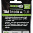 Locking Brass Air Tire Chuck Inflator Compressor Tool 1/4" NPT Hose Fitting