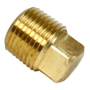 1/2" NPTF Barstock Square Head Plug Solid Brass Pipe Fitting End Cap Brand New