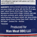 The Real Man Meat BBQ 16 Oz Sweet & Smoky Competition BBQ Sauce 11000-ManMeat