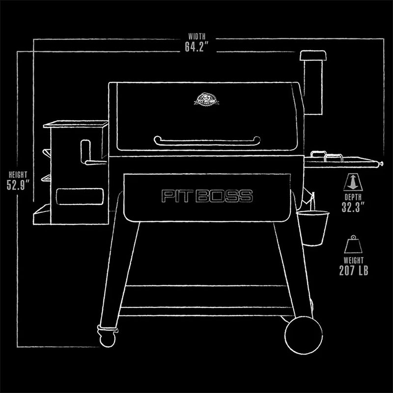 Pit Boss Sportsman 1600 Wood Pellet Grill WiFi Bluetooth Capability PB1600SPW