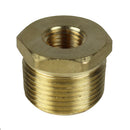 3/4" MNPT x 1/4" FNPT Hex Bushing Adapter Pipe Reducer Brass Fitting 110JC
