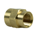 1/2" x 3/8" Yellow Brass Female to Female Coupling Reducer Pipe Fitting 119F