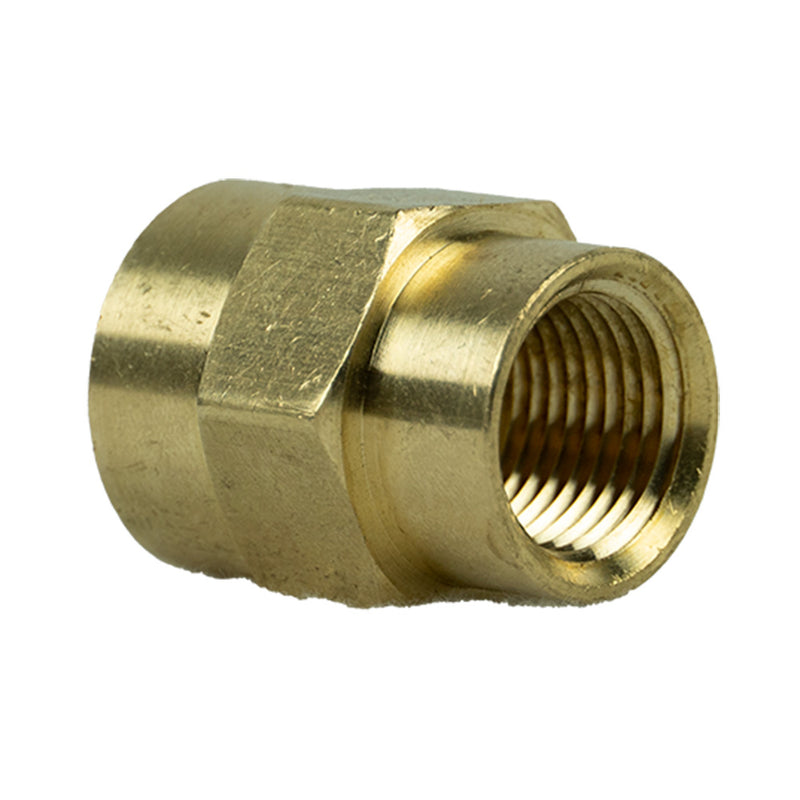 1/2" x 3/8" Yellow Brass Female to Female Coupling Reducer Pipe Fitting 119F