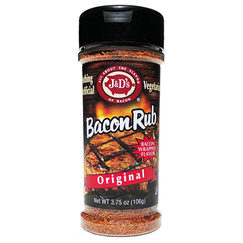 J&D's Bacon Rub Seasoning 3.75oz All Natural Bacon Flavored Seasoning Spice