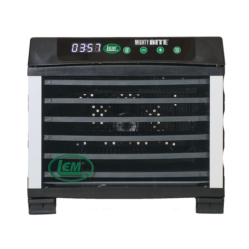 LEM Mighty Bite 6-Tray Dehydrator for Jerky Meat Vegetables Fruits 800W