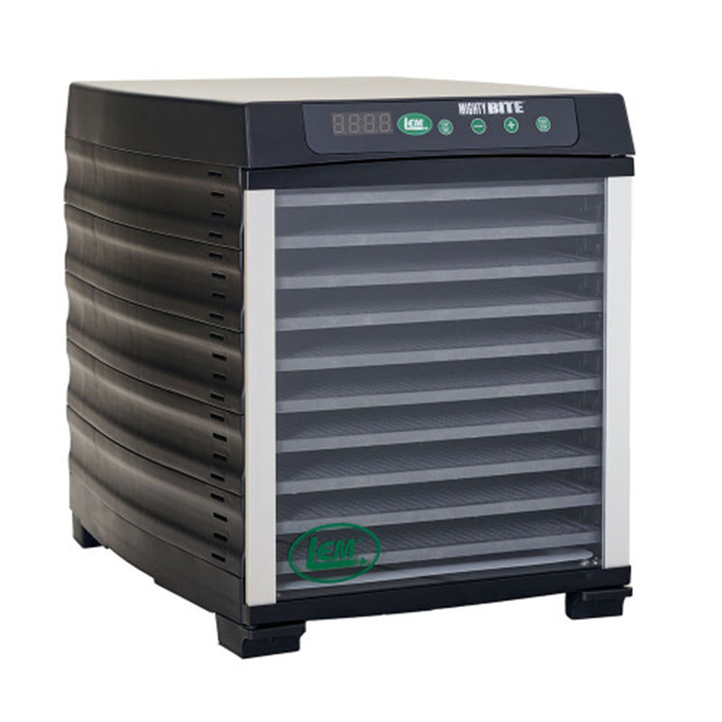LEM Mighty Bite 10-Tray Dehydrator For Jerky Meat Vegetables Fruit 800W