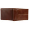 Leather Impressions Water Buffalo Contrast Stitch Bi-Fold Leather Wallet Brown