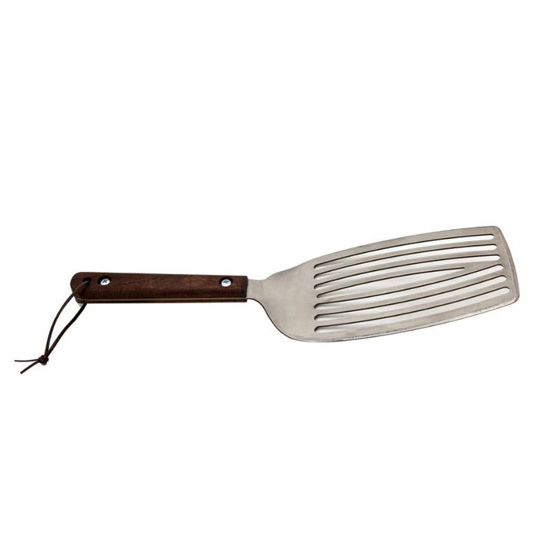 BBQ Hack Fish Spatula Large Stainless Steel Full Tang Wood Handle 180047