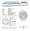 2.5" Liquid Filled Pressure Gauge 0-200 PSI 1/4" NPT CBM Panel Flush Mount 204L-254G
