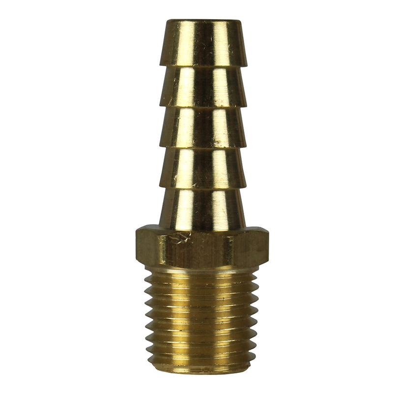 3/8" X 1/4" MNPT Brass Air Hose Barb Fitting For 3/8" Hose 220EE