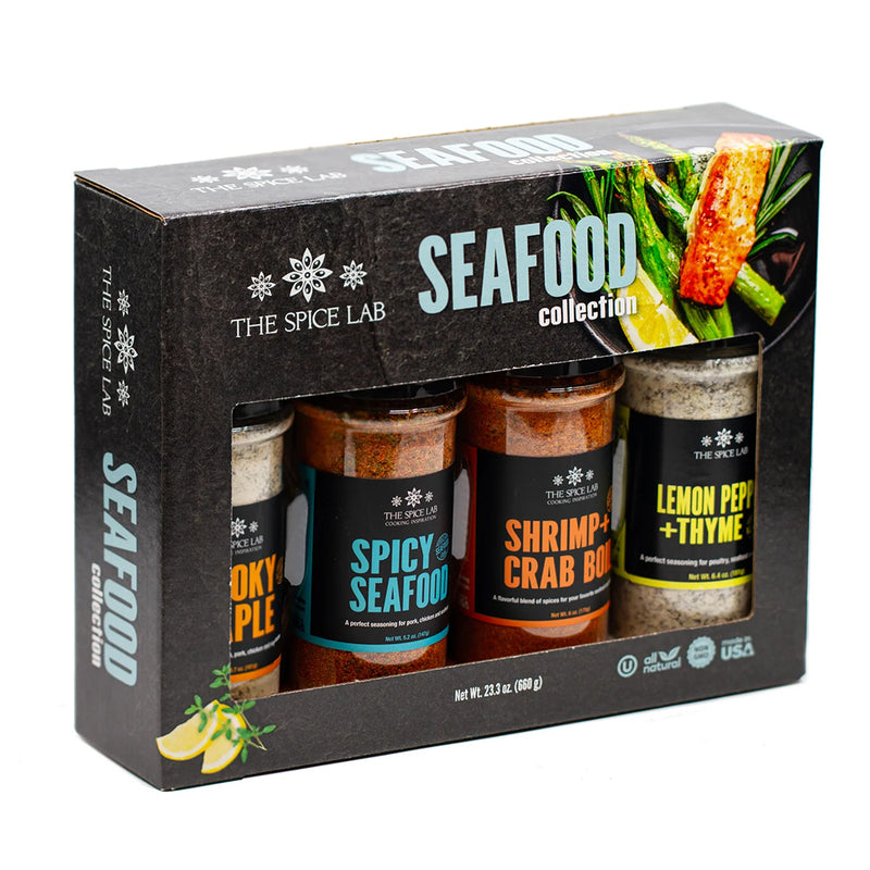 Spice Lab Seafood Seasoning Collection Gift Set Pack of 4 Kosher 2229-GS-GRO