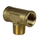 Male Branch Tee 1/2" Male NPT x 1/2" Female NPT Brass Union Tee Pipe Connector