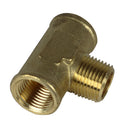 Male Branch Tee 1/2" Male NPT x 1/2" Female NPT Brass Union Tee Pipe Connector