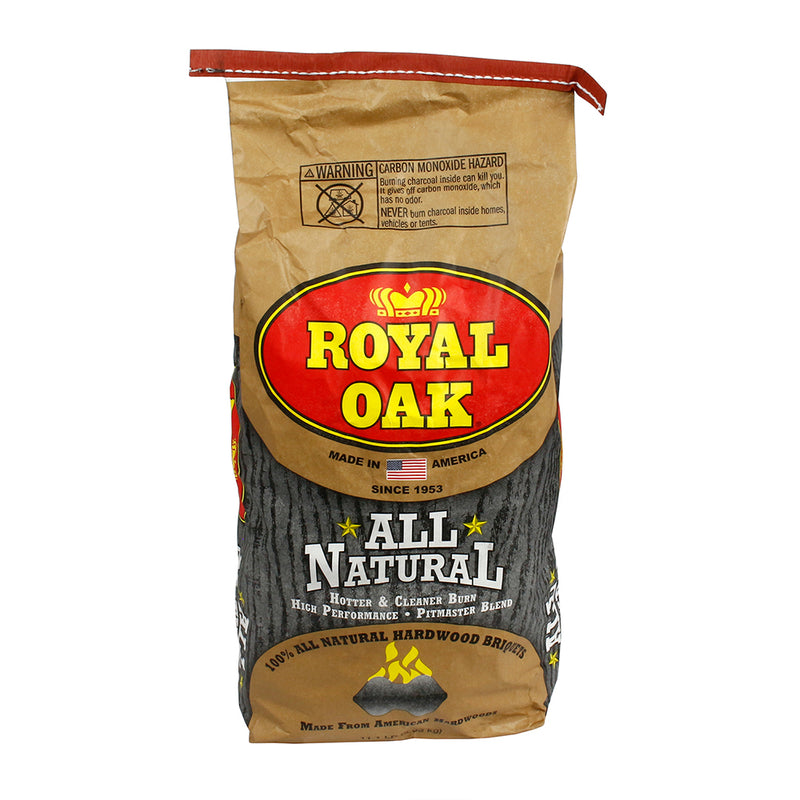 Royal Oak All Natural Briquettes Premium Hardwood Charcoal BBQ Smokers 11.1 lb