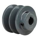 3" Double Groove B Section 5L Sheave with 1" Keyed Bore - 2BK28