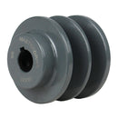3" Double Groove B Section 5L Sheave with 1" Keyed Bore - 2BK28