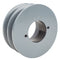 4" Double Groove Pulley fits B Section V-Belt 5L with 1-3/16" Sheave Bushing 2BK40H