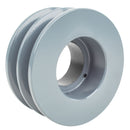 4" Double Groove Pulley fits B Section V-Belt 5L with 1-3/16" Sheave Bushing 2BK40H