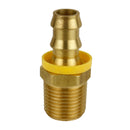 1/2" Male NPT Push-On Hose Fitting For 1/2" ID Hose Solid Brass Build Brand New