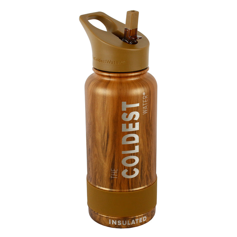 Coldest Sports Water Bottle with Straw Lid Vacuum Insulated